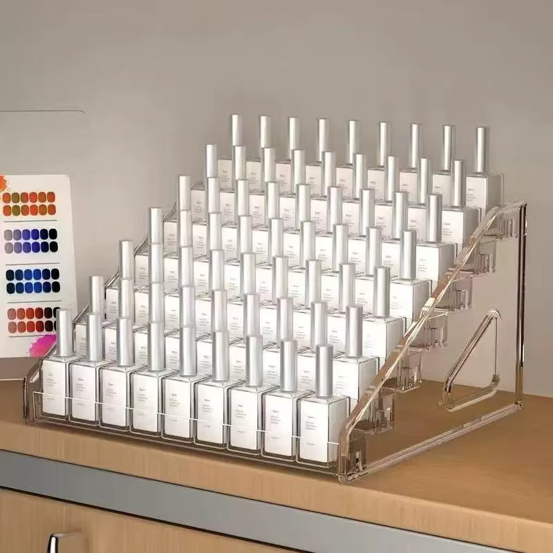 YOWEI Präsentationsständer aus Acryl, transparenter mehrschichtiger Organizer in schräger Ausführung - Bild 3