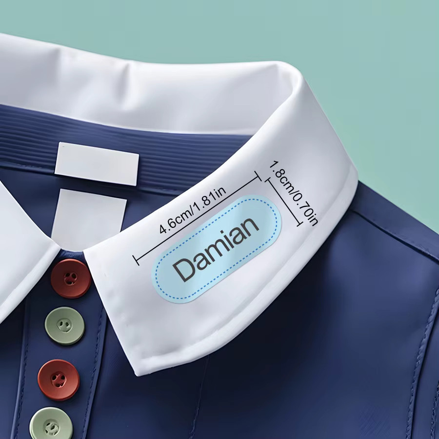 Personalisierte Nähetiketten für Kleidung und Schuluniformen zum Nähen und Bügeln für Jacken, Hüte, Rucksäcke und Jeans - Bild 2