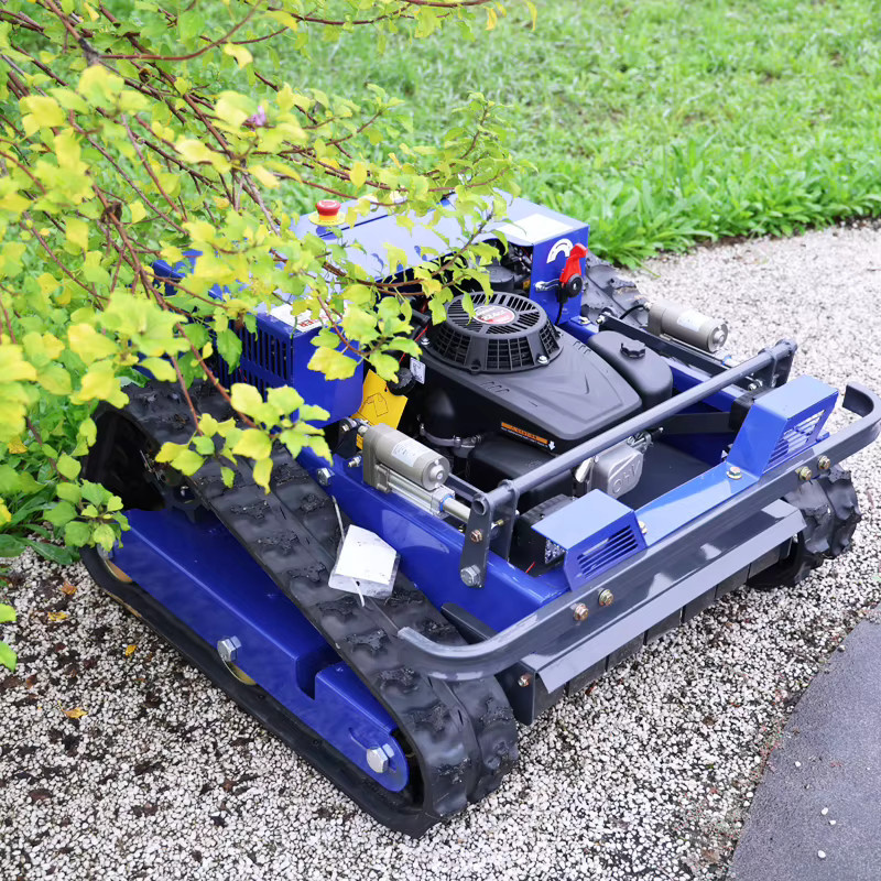 AIWEIYA Ferngesteuerter All-Terrain-Rasenmäher mit Motor in Blau, 550 mm Schnittbreite - Bild 4