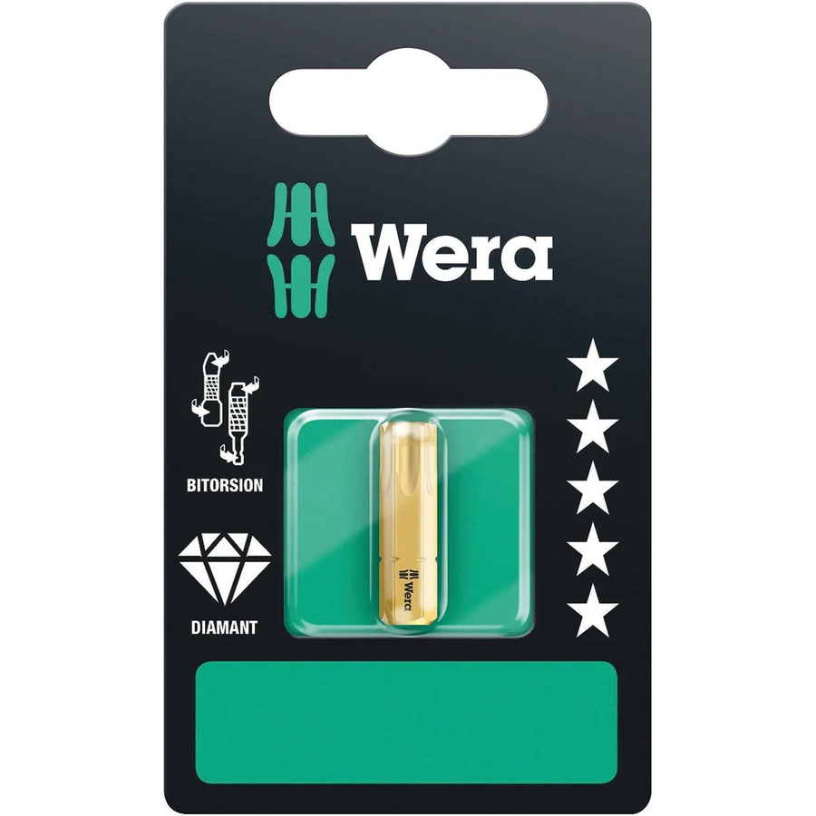 Wera Torx-Bit T 40 Diamantbeschichtet 867/1 mit Bi-Torsionszone aus legiertem Werkzeugstahl - Bild 2