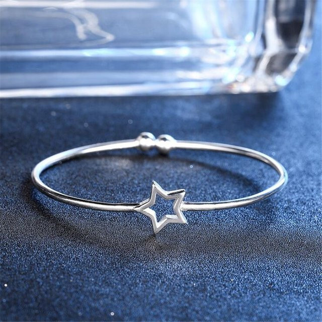 Damen-Armband 925 Silber, Fünfzackiger Stern - Bild 1