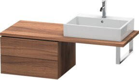 Duravit L-Cube Unterschrank in Nussbaum Natur mit 2 Schubladen, B/T/H: 62 x 54,7 x 40 cm - Bild 1