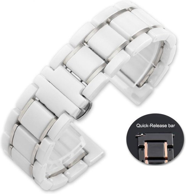 Freesh Uhrenarmband Keramik, 17 mm, Weiß, Unisex - Bild 1