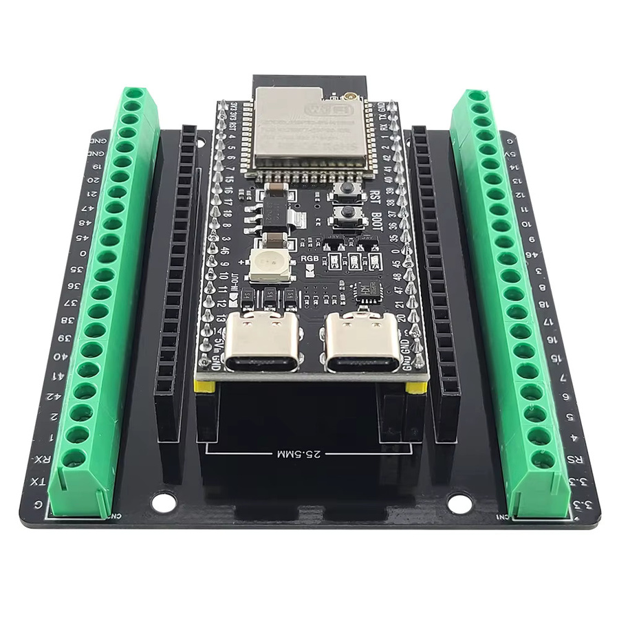 ESP32-S3 Entwicklungsboard mit Erweiterungsadapter-Kit, ESP32-S3WROOM1 N16R8 Modul mit 2,4G WLAN und Bluetooth, 44-Pin Typ-C Anschluss - Bild 2