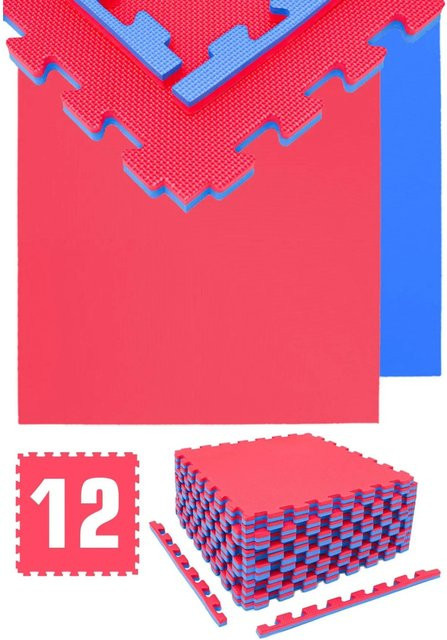 eyepower Bodenschutzmatte Blau 12er Set B/T/H: 63 x 63 x 2 cm - Bild 1
