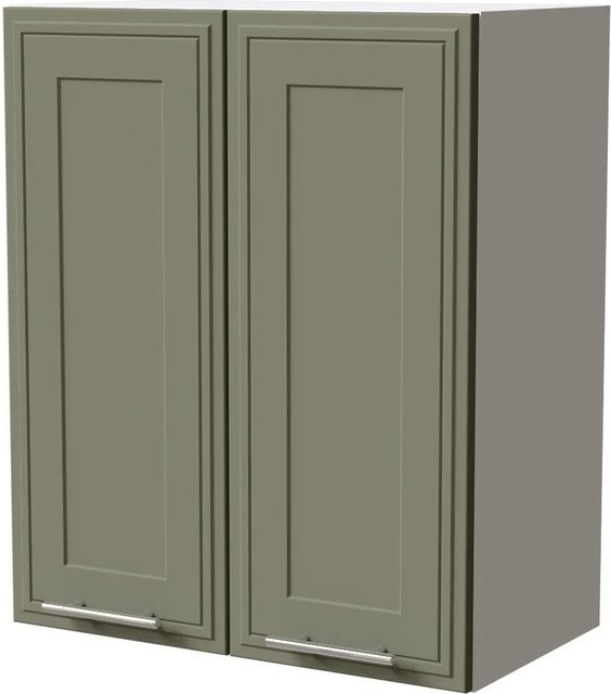 Feldmann-Wohnen Hängeschrank Salo in Weiß und Reed Green Matt mit Kassettenoptik, B/T/H: 60 x 32,5 x 72 cm - Bild 1