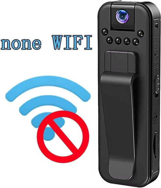 PRISMA Mini-Kamera mit WLAN, HD 1080P Tragbarer Digitaler Videorekorder BodyCam mit Infrarot-Nachtsicht, Schwarz - Bild 1