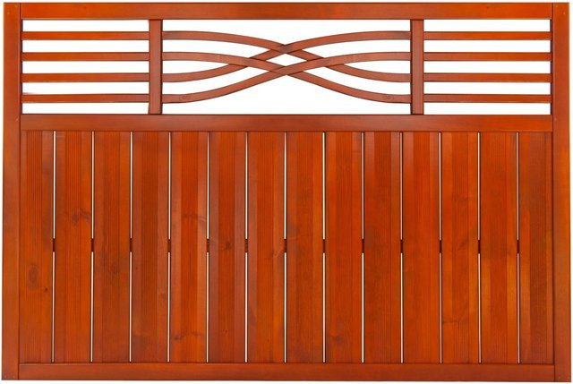 Vorgartenzaun Malaga von Andrewex aus Teakholz in Braun, B/H: 120 x 180 cm - Bild 1