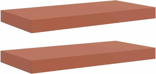 vidaXL Wandregal Set 2 Stück Rot aus MDF, Wandmontage, B/H/T: 50 x 23 x 4 cm - Bild 1