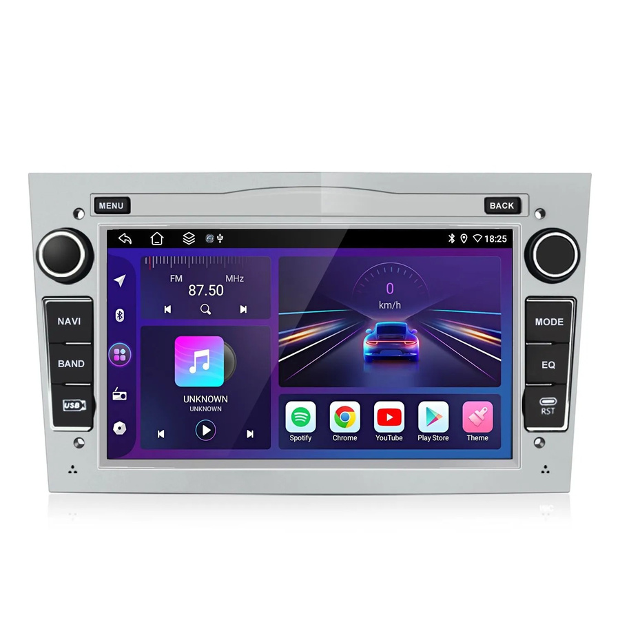 Junsun Autoradio für Opel Corsa C/D und Zafira B mit Bluetooth, Wi-Fi, USB und 7,0 Zoll Display in Silber - Bild 2
