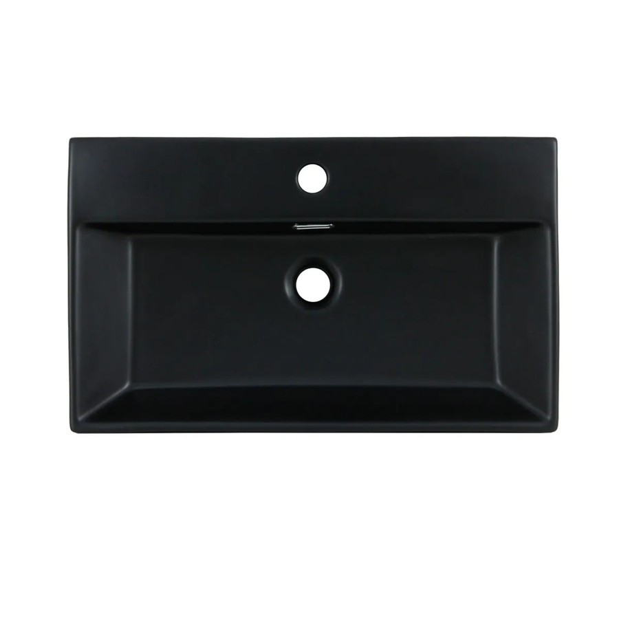 ML-Design Waschbecken aus Keramik in Schwarz Matt mit Ablaufgarnitur, B/T/H: 51,0 x 36,0 x 13,0 cm - Bild 2