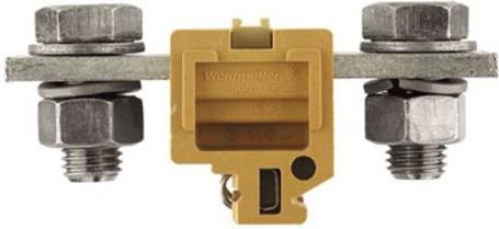 Weidmüller Reihenklemme SAKG 54 II in Gelb und Gold, B/H/T: 5,4 x 6,05 x 12,2 cm - Bild 1