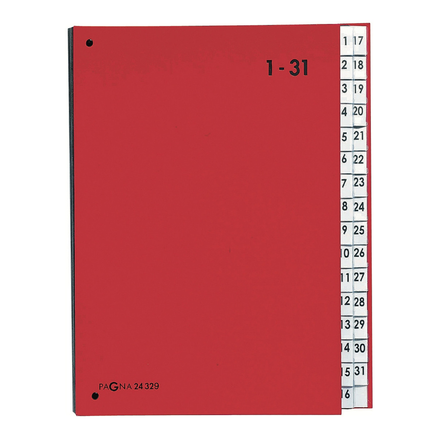 PAGNA Pultordner Color mit 31 Fächern für A4 und Überformate, rot - Bild 1
