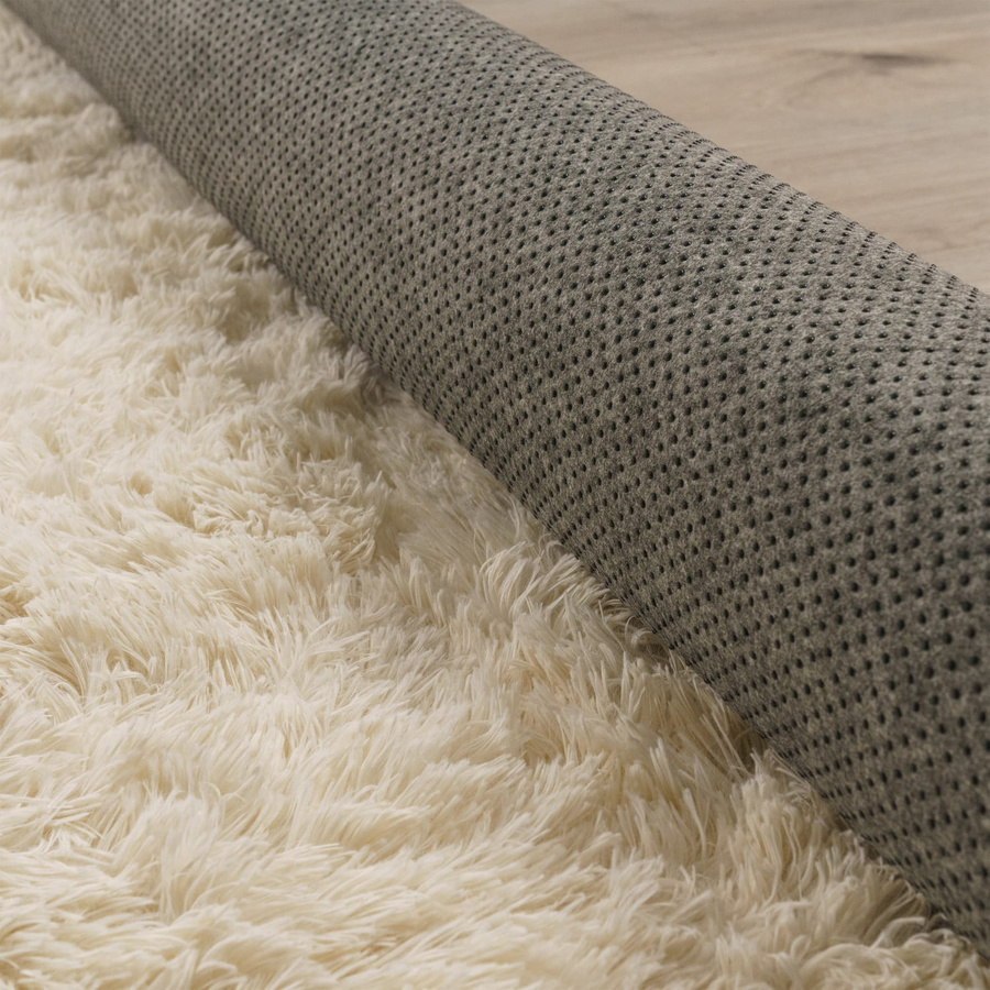 Runder Hochflor-Teppich Silvana in Elfenbein, Durchmesser: 120 cm - Bild 2