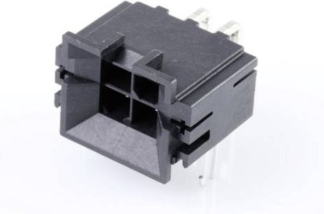 Molex Stiftgehäuse-Platine in Schwarz mit 4 Polen (438100001) - Bild 1