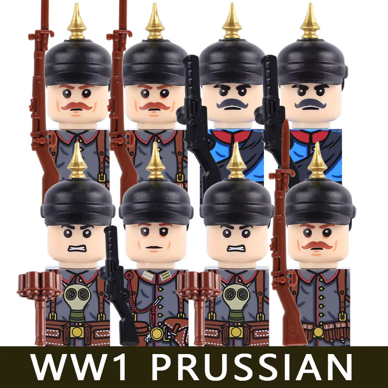 BRICKPANDA MOC Militärserie WW1 Preußische Britische Soldatenfiguren, Bausteine, Zubehör - Bild 4