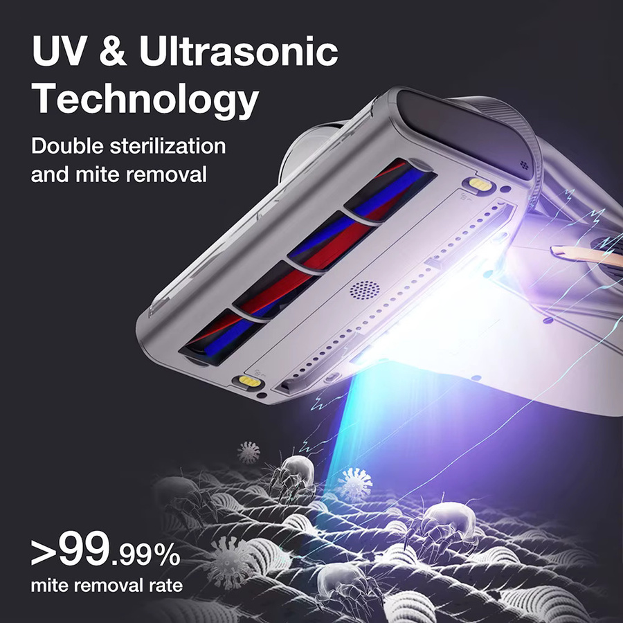 JIMMY BX7 Pro Hochleistungs-Matratzenstaubsauger mit 700W, 24,5 cm Saugbreite, patentierter Verbundrollenbürste, intelligenter Staub- und Milbenerkennung sowie Dual-Zyklon-Filtration - Bild 4