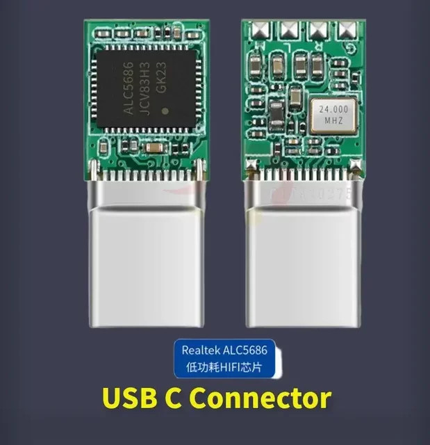 HEDANP USB-C auf 3,5mm Klinke Adapter mit ALC5686 Chip und Schnellladefunktion in Silber - Bild 1