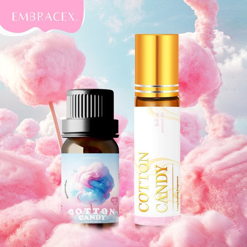 EMBRACEX Ätherisches Öl Marshmallow Zuckerwatte Aroma Roller aus Glas in Transparent für Aromatherapie und Entspannung - Bild 1