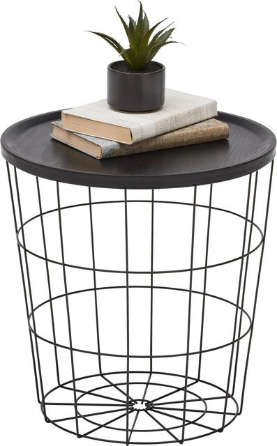 Mömax Beistelltisch Havanna Schwarz rund mit mattem Finish, B/T/H: 37,5 x 37,5 x 40,0 cm - Bild 1