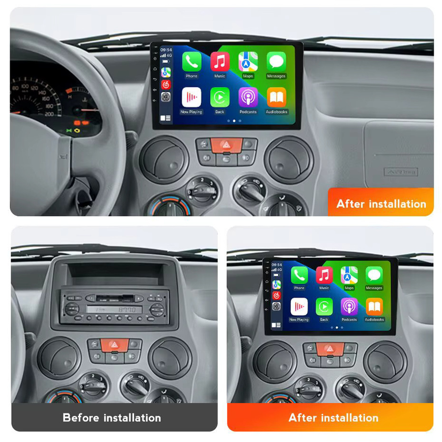 MEKEDE 2 DIN Carplay Autoradio für Fiat Panda 169 (2003-2012) mit IPS-Bildschirm, GPS und Bluetooth in Schwarz - Bild 2