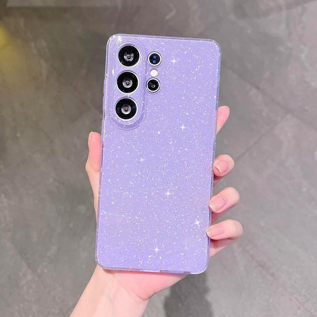 Glitzerhülle für Samsung Galaxy S26 Ultra S25 Plus S24 S23 A55 A15 5G in Pink und Purple – Ästhetische Bling Handyhülle für Frauen und Mädchen - Bild 1