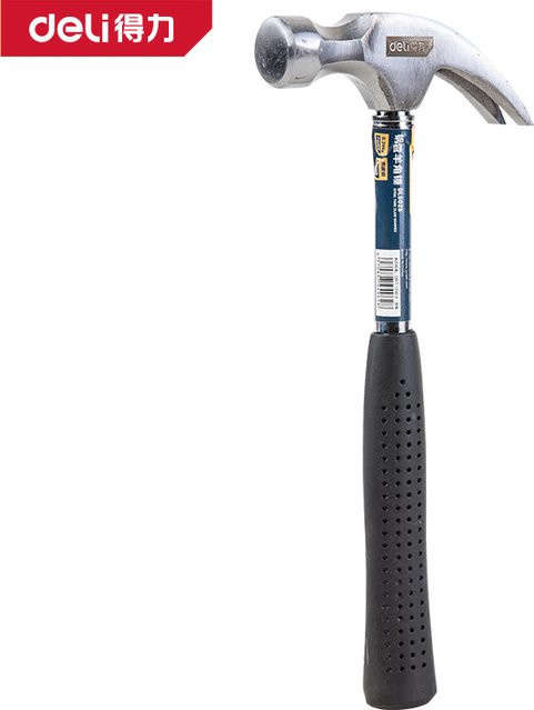 Deli Klauenhammer aus Stahl in Silber mit rutschfestem Griff für Holzbearbeitung und Reparaturen - Bild 1