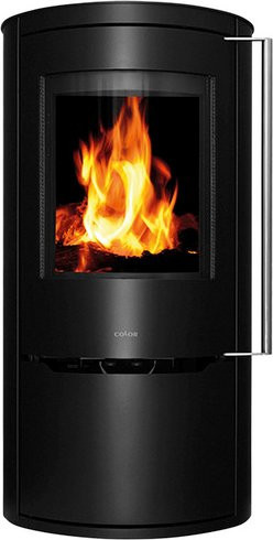 COLOR EMAJL Kaminofen aus Stahl in Schwarz und Grau mit 5 kW Leistung, H x B x T: 92 x 47,24 x 36,2 cm - Bild 1
