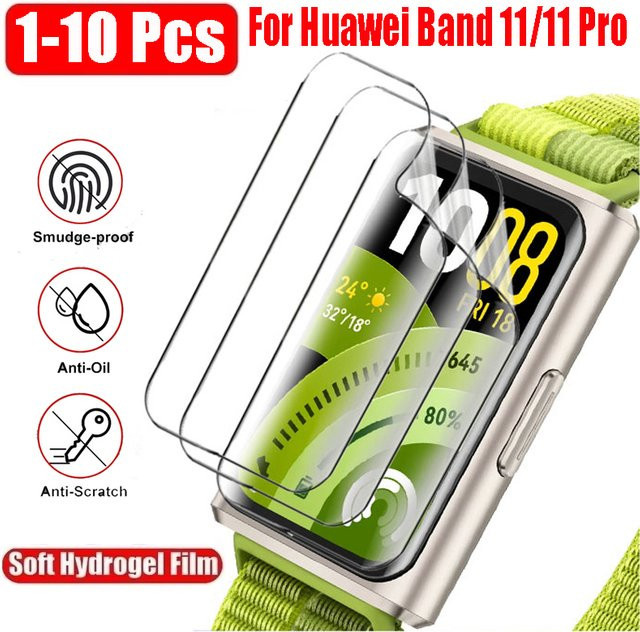 Jansin TPU-Hydrogel-Displayschutzfolie für Huawei Band 11 Pro 10 9 8 7 in Transparent - Bild 1