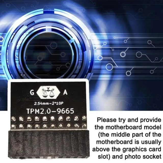 TPM 2.0 Sicherheitsmodul für ASUS in Schwarz – Win11-kompatibler 20-Pin PCB-Ersatz für Verschlüsselung und Schutz - Bild 1