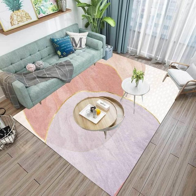 Karpetti Abstrakt Teppich Modern Retro in Grau und Multicolour, B/T: 40 x 60 cm - Bild 1