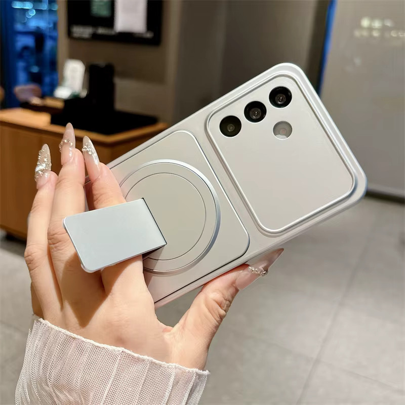 MagSafe Magnetische Schutzhülle für Samsung Galaxy Note 20 Ultra, A57, A55, A35, A16 und weitere Modelle, Faltbare Halterung, Schwarz - Bild 3