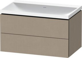Duravit L-Cube Möbel-Set beige, Wandhängend, 2 Schubladen, B/T/H: 80 x 48 x 48 cm - Bild 1