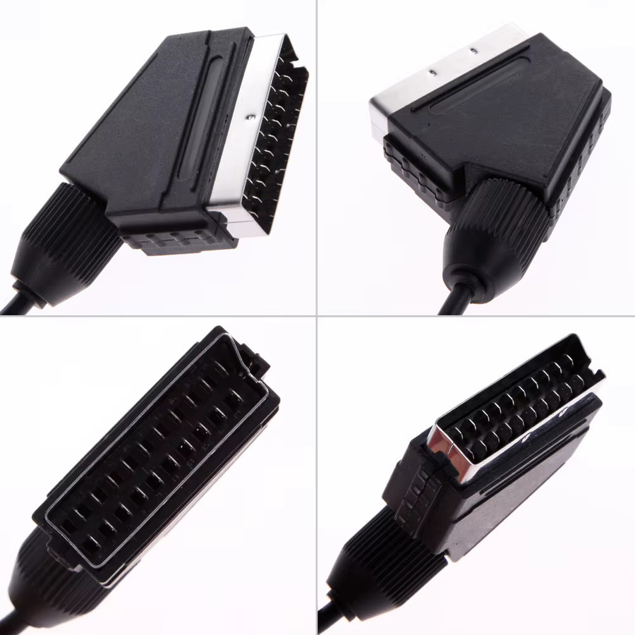 Nintendo RGB AV Scart Videokabel für NES, N64, SNES und GameCube, Schwarz, 1,8 m - Bild 3