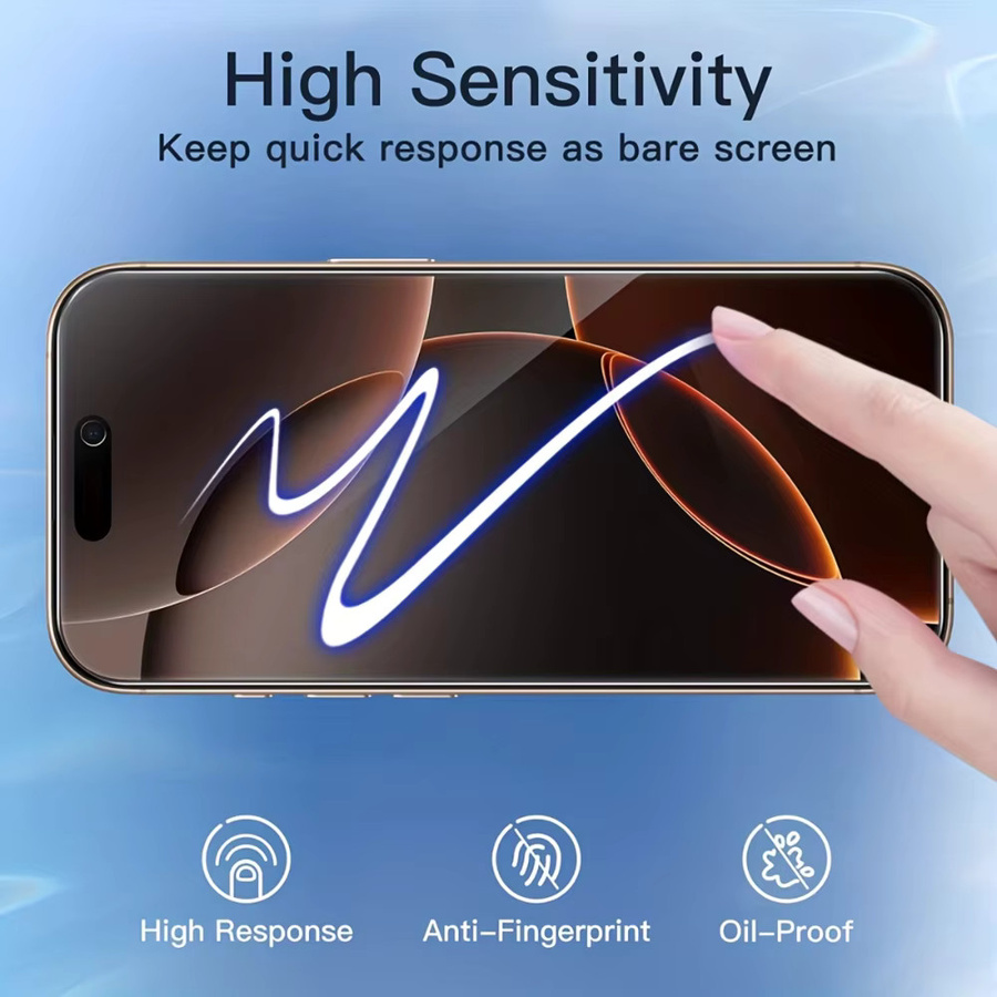 NNBILI 4er-Pack Displayschutzfolien aus gehärtetem Glas in Transparent für iPhone 17 16 15 14 13 12 11 Pro Max - Bild 3