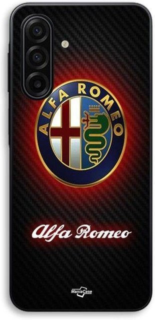 MANIACASE Handyhülle für Samsung Galaxy A27 mit Alfa Romeo Logo in Schwarz aus Silikon TPU - Bild 1