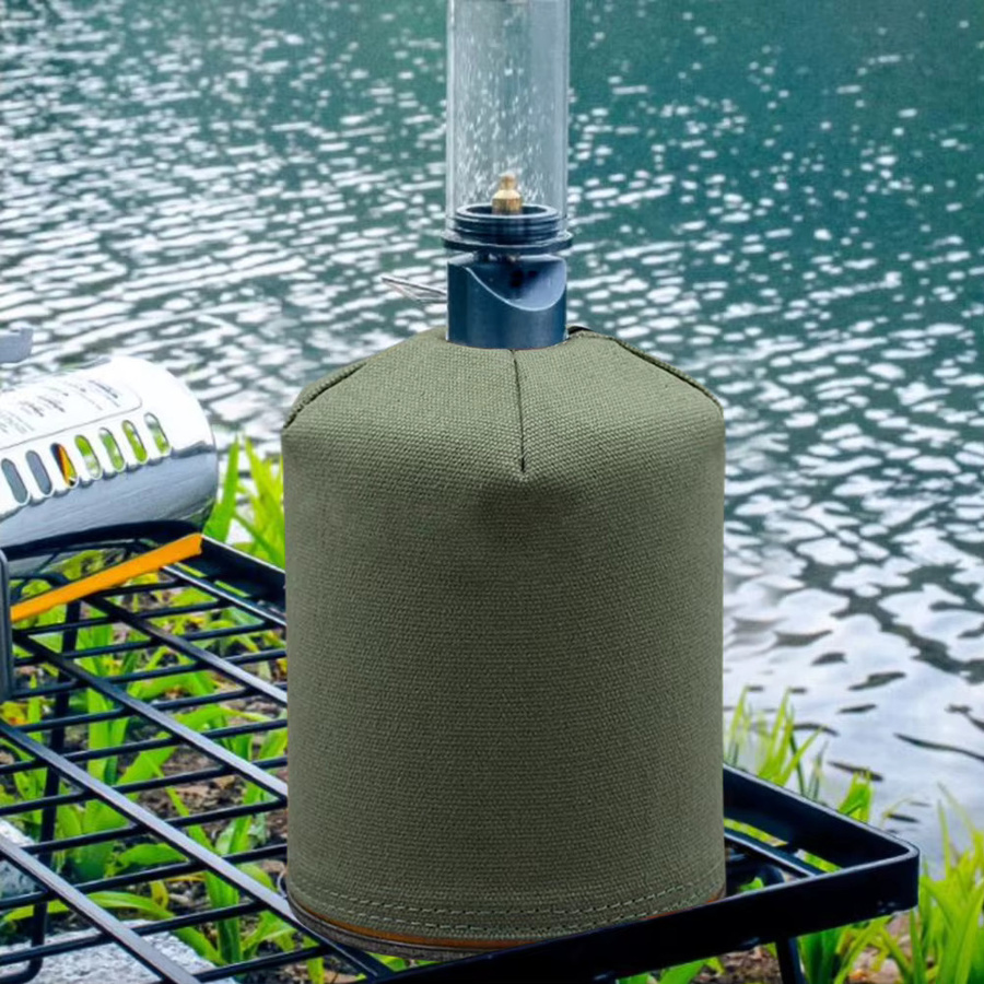LAIMANEI Camping-Gasflaschen-Schutzhülle aus Segeltuch in Grün - Bild 3