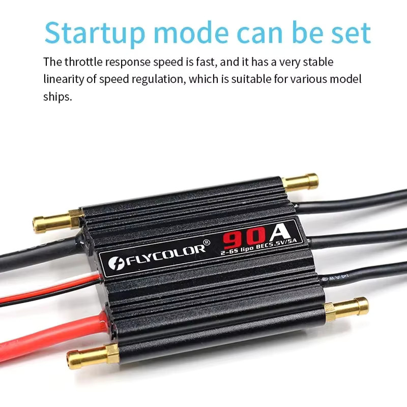 Flycolor Brushless ESC Geschwindigkeitsregler, Combo, Metall, Schwarz - Bild 2
