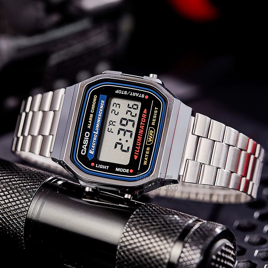 Casio Digitaluhr, Quarz, Edelstahl, Silber, Herren - Bild 2