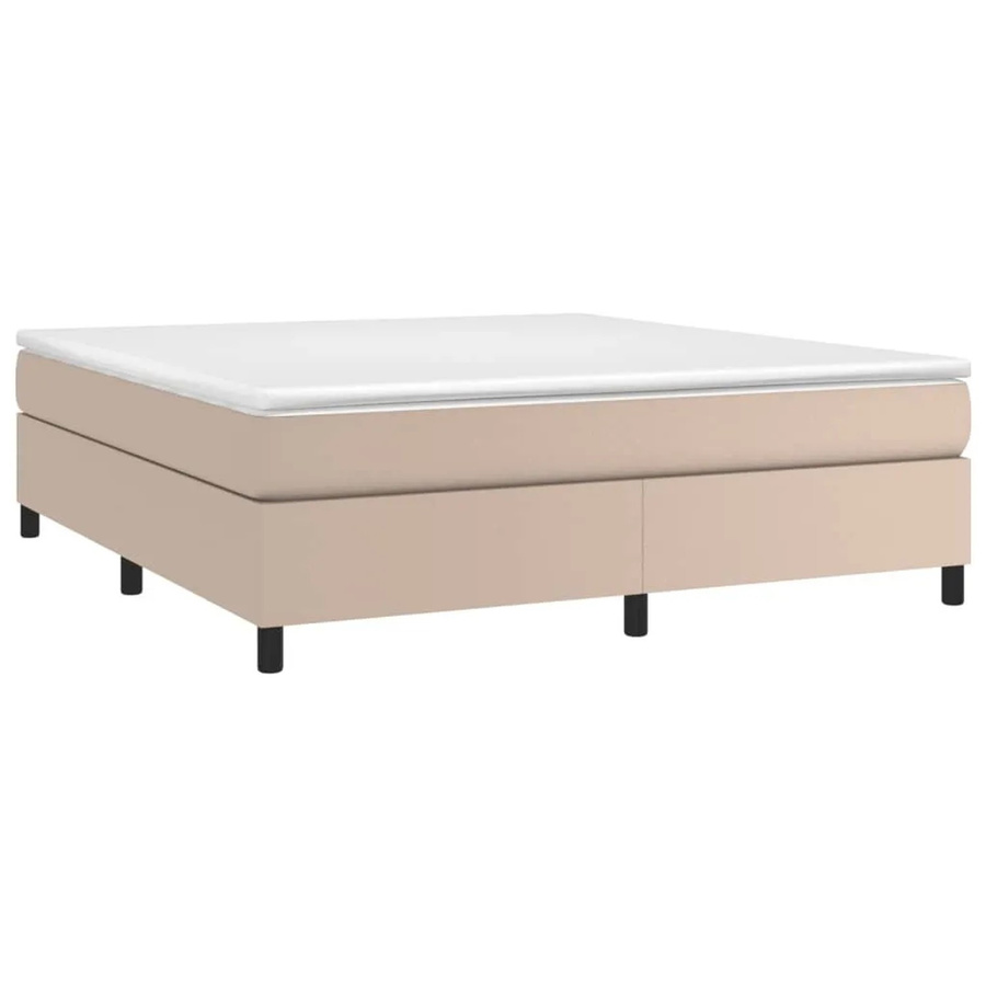 vidaXL Boxspringbettgestell in Cappuccino-Braun mit Kunstleder, B/T: 180 x 200 cm - Bild 1