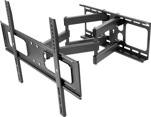 Manhattan TV-Wandhalterung Schwarz, ausziehbar, neigbar und schwenkbar mit Verriegelungsmechanismus für 94,0 cm bis 218,4 cm (37 bis 86 Zoll) - Bild 1