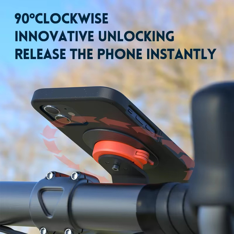 Sincetop Mountainbike-Telefonhalter für iPhone 16, 15, 14, 13, 12, 11 Pro, XMAX SE in Schwarz mit stoßfester Hülle und Clip-Ständer-Set - Bild 3