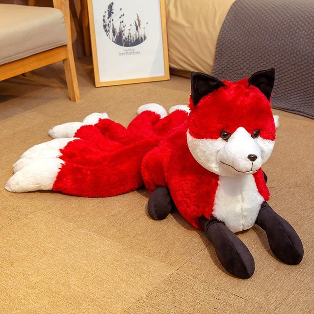 Yiran toy Neunschwänziger Fuchs Plüschtier, 55cm, Rot - Bild 1
