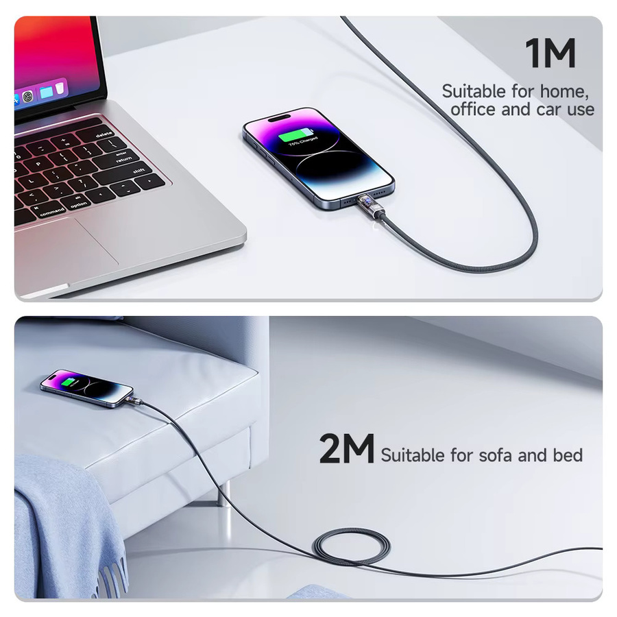 Toocki USB-C auf USB-C Schnellladekabel mit 20 W PD-Leistung in Blau für iPhone und iPad - Bild 6