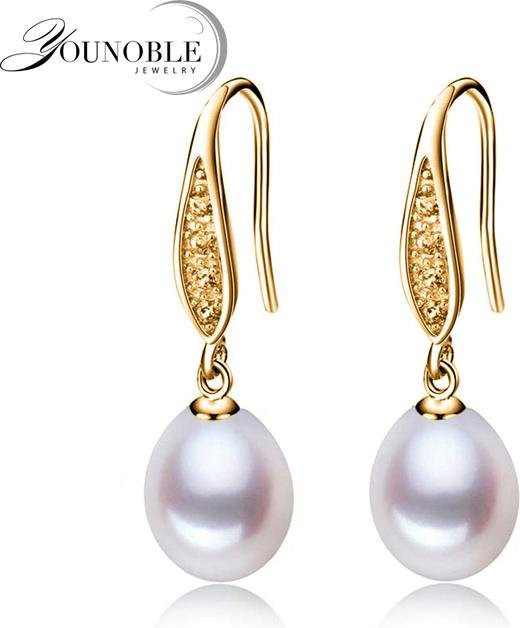 Wucifang Jewelry Ohrringe, 925 Silber, Perle, Damen - Bild 1