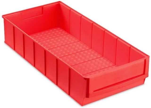 PROREGAL Industriebox 400 Rote Sichtlagerkasten Sortimentskasten aus Kunststoff, H x B x T: 81 x 183 x 40 cm - Bild 1