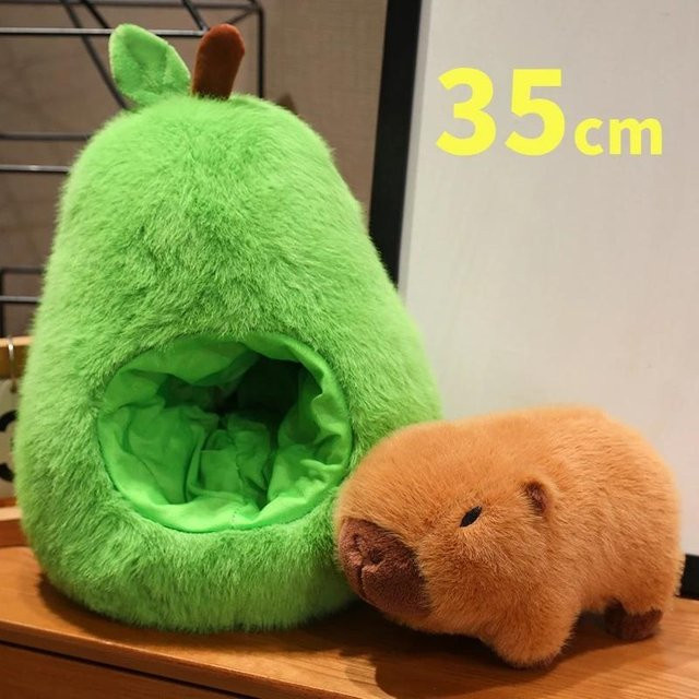 Kidsly Avocado-Capybara Apfelschwein Plüschtier, ab 14 Jahren - Bild 1