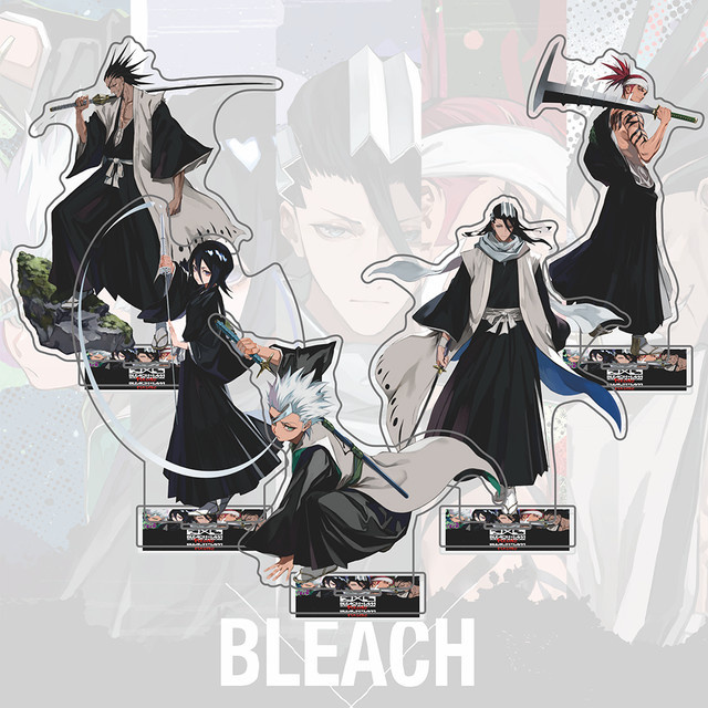 LAM Joint Anime Bleach Acryl-Ständer und Schlüsselanhänger Set mit Toshiro, Byakuya, Kenpachi, Renji und Rukia in Multicolour - Bild 1