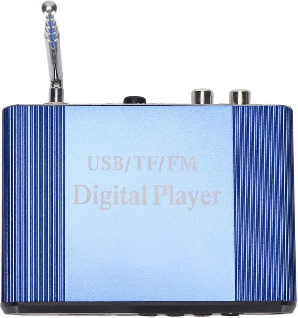 Igeteck 3 in 1 Bluetooth 5.0 Leistungsverstärker mit MP3-Player, Radio und Fernbedienung in Blau - Bild 1