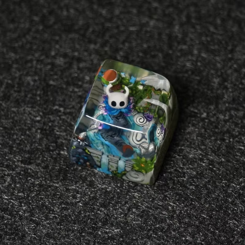 AttackFox Hollow Knight Esc Key Epoxidharz Tastenkappe für mechanische Tastaturen, Multicolour, Anime Design für PC Gamer - Bild 2